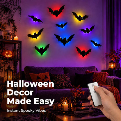 🎃🦇 3D Bat Light LED Decorations
