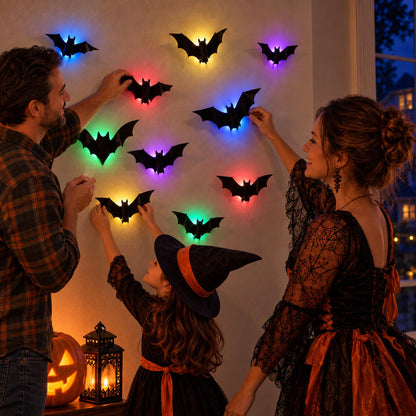 🎃🦇 3D Bat Light LED Decorations