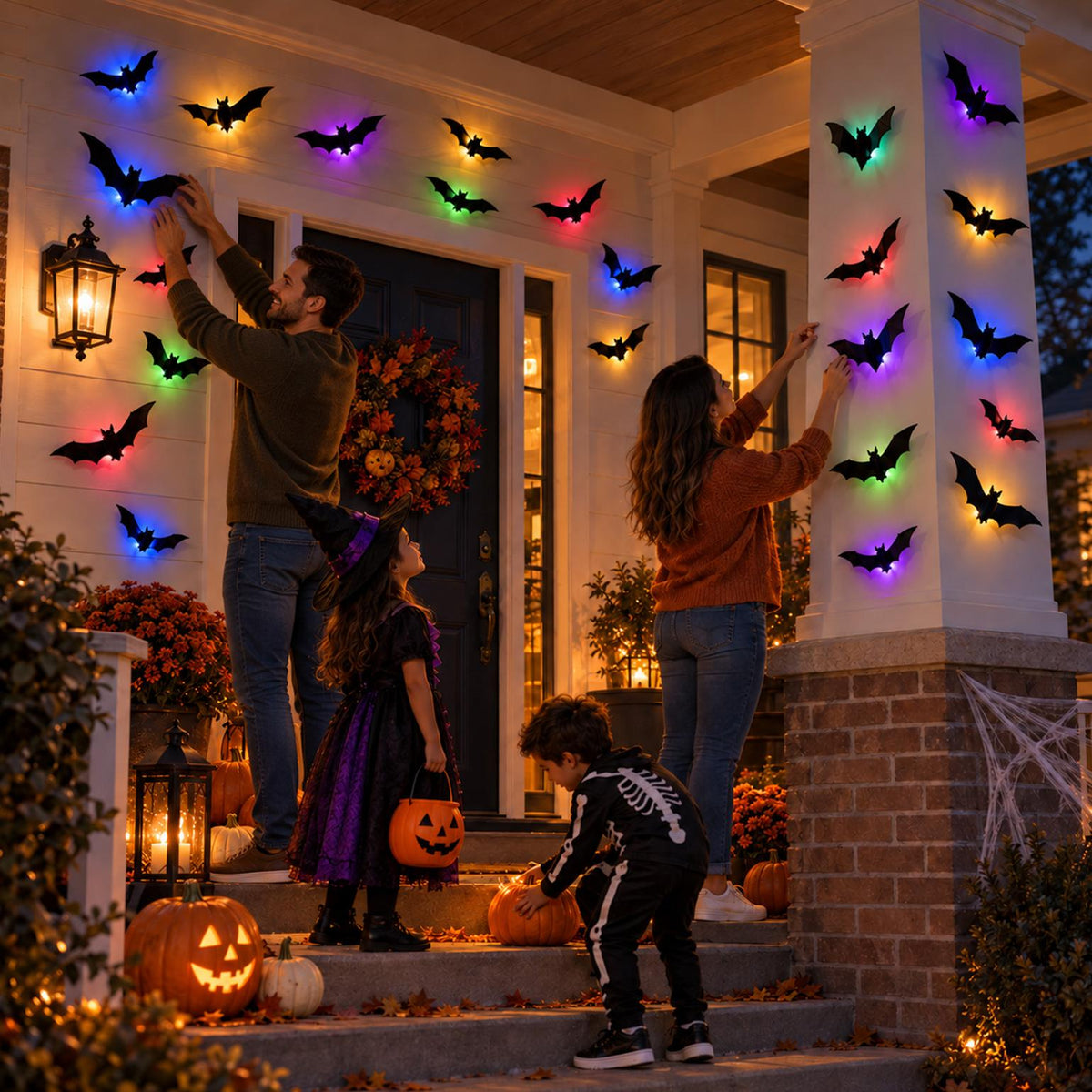 🎃🦇 3D Bat Light LED Decorations