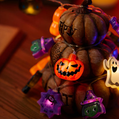 🎃👻Pumpkin Theme Battery-Operated LED String Lights✨