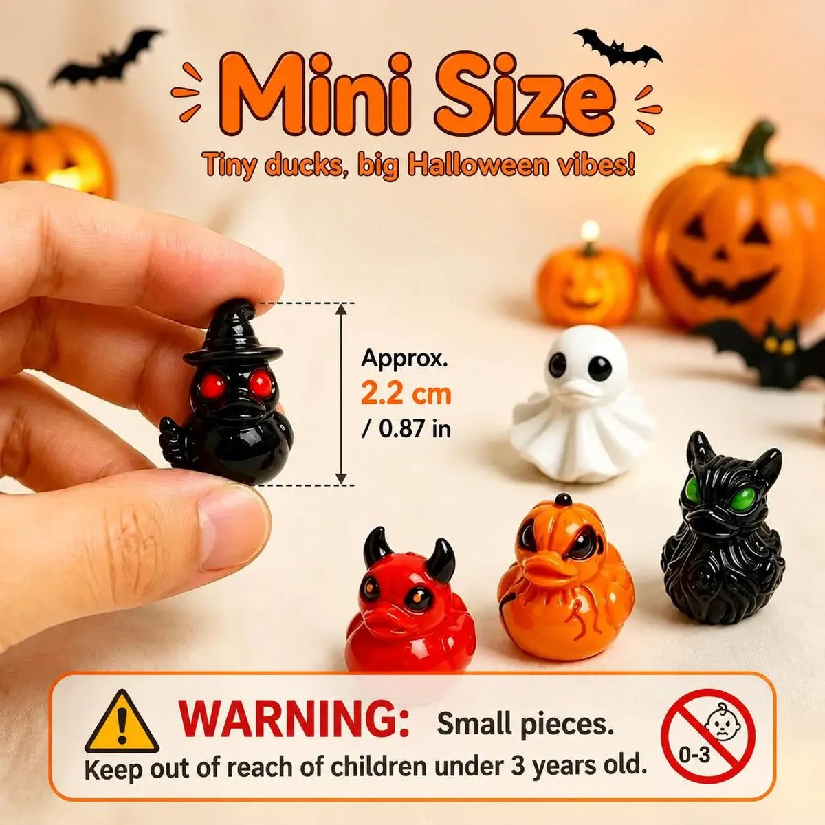 😈💀Mini Devil Ghost Skull Resin Ducks