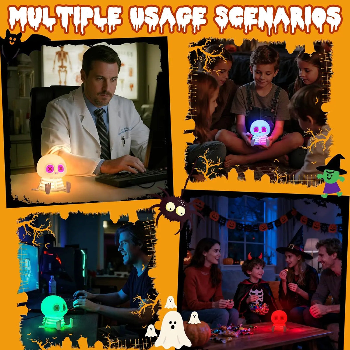 👻Silicone Halloween Skull Night Light🎃